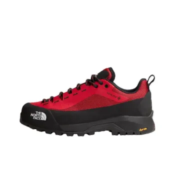 THE NORTH FACE Anti-Slip And Wear-Resistant Water-Resistant Low-Top Outdoor Shoes Men Red Black
