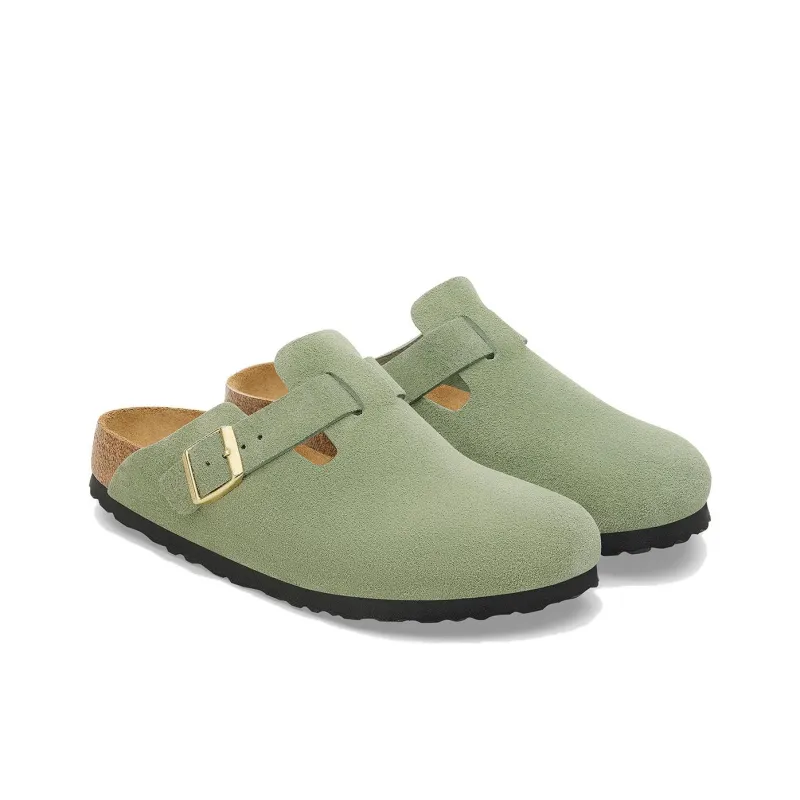 Birkenstock Boston Slip Resistant Closed Toe Slippers Unisex Green Regular-2