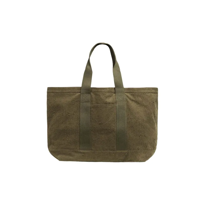 Stussy Cotton Canvas Tote Bag, Shopping Bag, Handbag, Shoulder Bag Unisex Olive-2