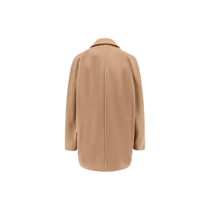 MaxMara Double-Breasted Long-Sleeved Coat-1