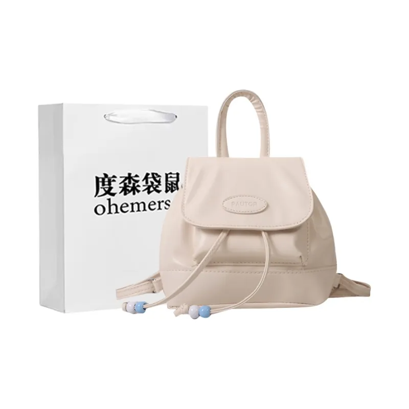 Dusen Kangaroo PU Handbag, Shoulder Bag, Backpack Regular Women's Black/Silver/Pink/Brown-27