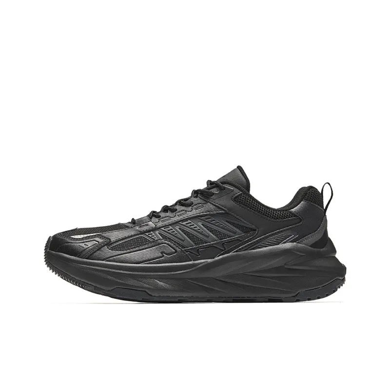 Anta Running Collection Anti Slip Wear Resistant Low Top Casual Running Shoes Men Black-0