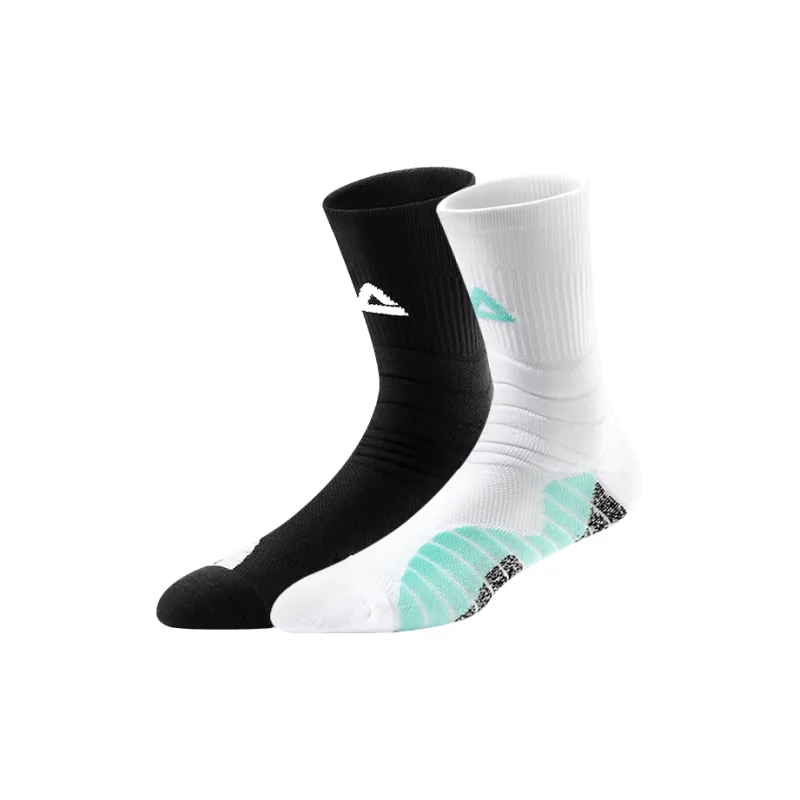 PEAK Basketball Socks Unisex 3 Pack White Blue-17