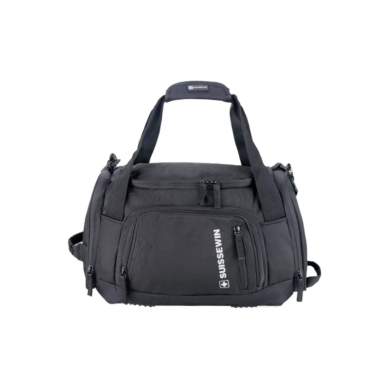 SUISSEWIN Polyester One Shoulder Handbags Regular Men Black-0