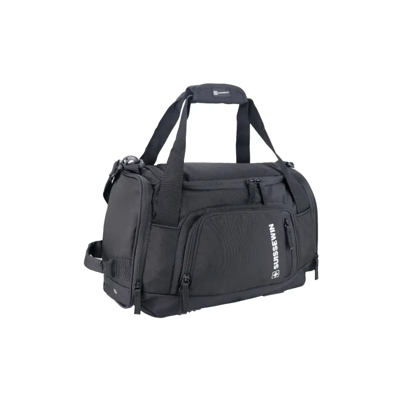 SUISSEWIN Polyester One Shoulder Handbags Regular Men Black-1