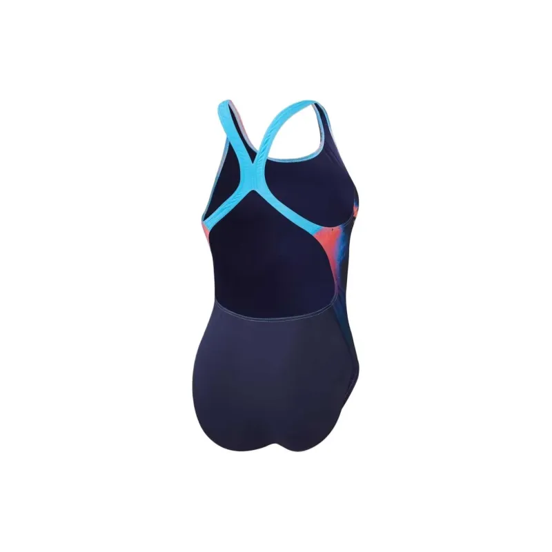 Speedo Powerback One-piece Swimsuit Women's Marine Blue/Red-1