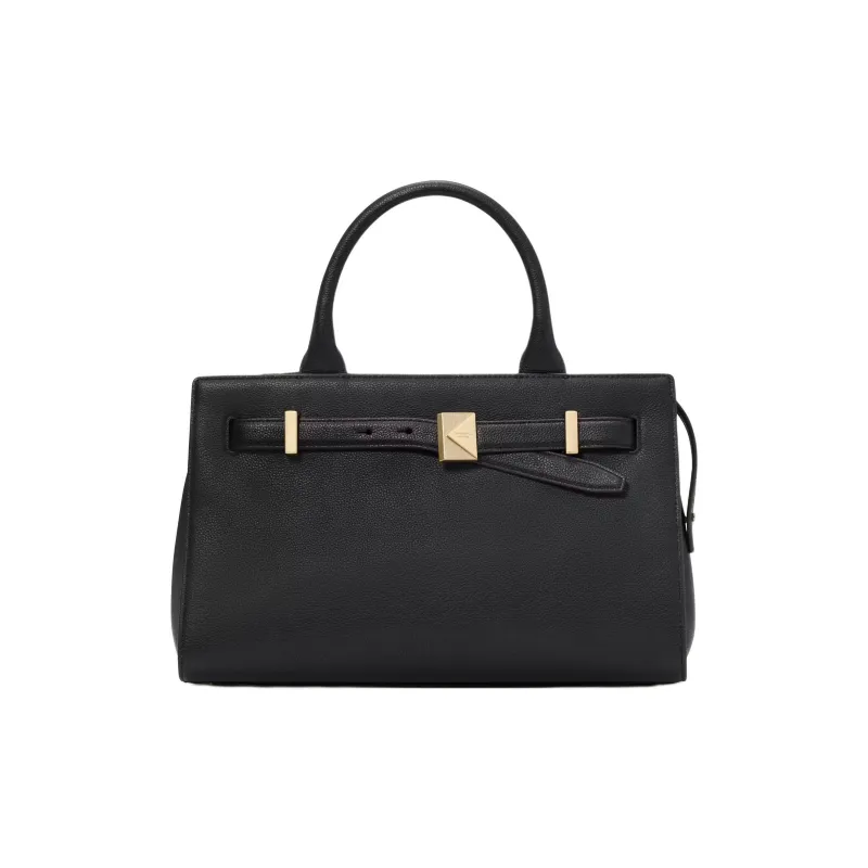 Kate Spade Pebbled Leather Shoulder Bag, Crossbody Bag, Handbag Medium Size Women's Black-0