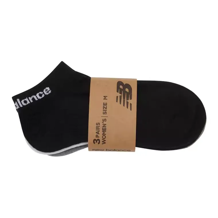 New Balance Ankle Socks Women's 3 Pack Black White Gray-4