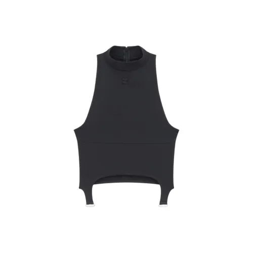 COURREGES Tank Tops Women's Black