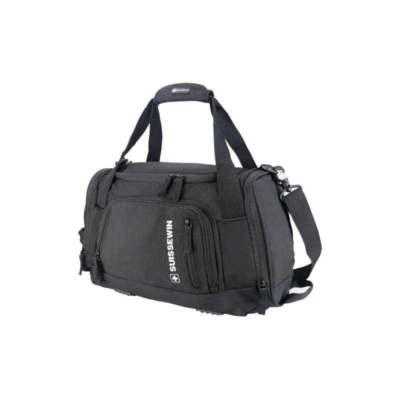 SUISSEWIN Polyester One Shoulder Handbags Regular Men Black-2