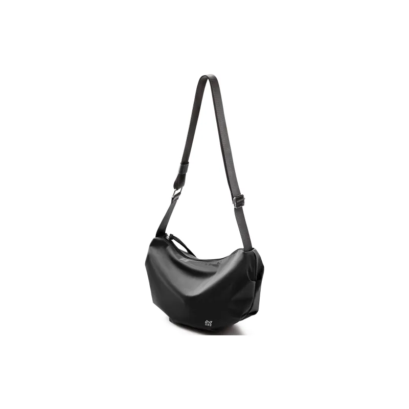 QING QI ZHE Fabric Crossbody Bag Shoulder Bag Dumpling Bag Regular Unisex Black/White/Khaki-3