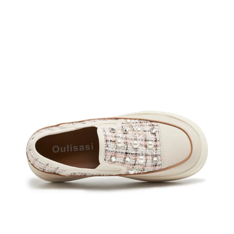 OULISASI Wear Resistant Low Top Casual Shoes Women's-7