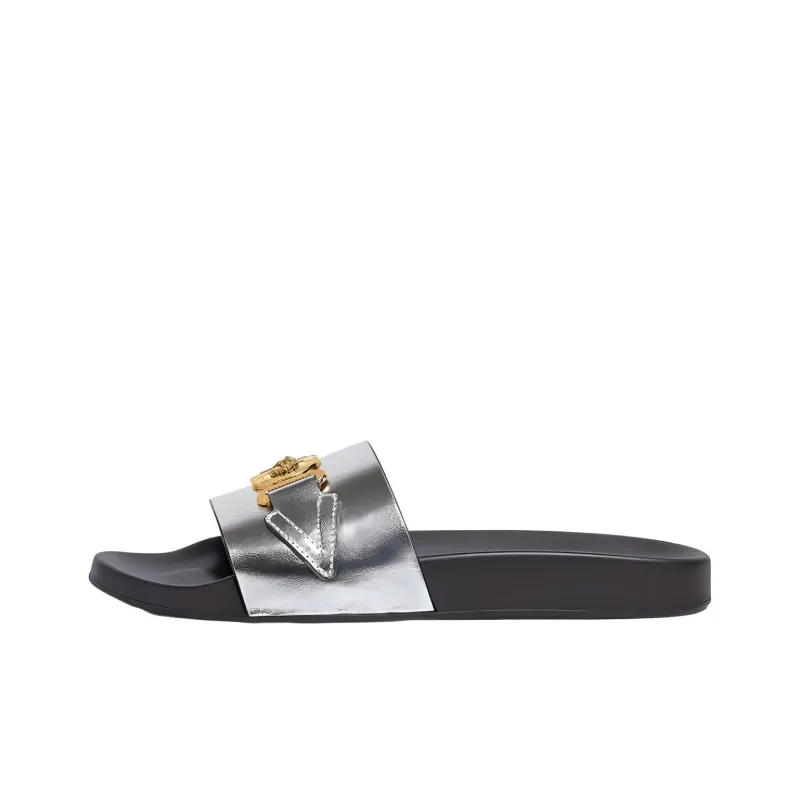 FANSIZHE MEDUSA BIGGIE Series Slide Slippers Women's Silver-0