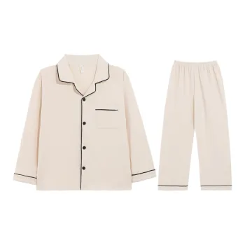 Qiao Ni Tong Pajama Set Unisex Cream White