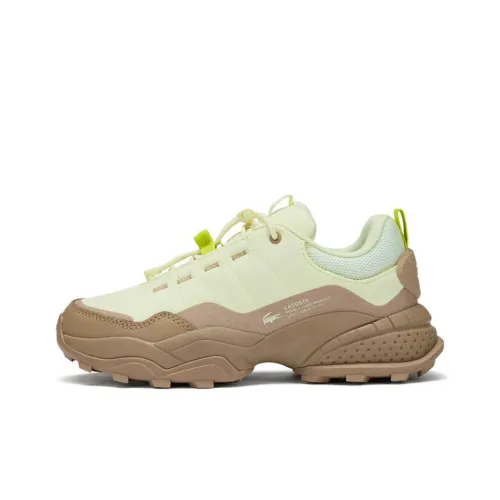 LACOSTE Chunky Sneakers Women's Low-Top Light Yellow/Light Brown