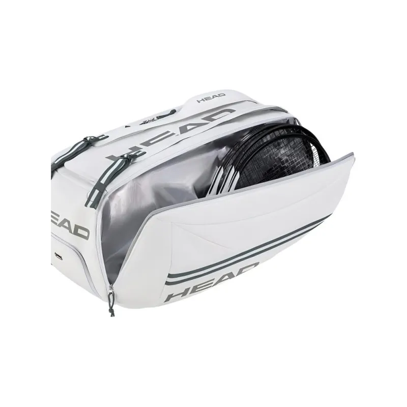 HEAD PU Gym Bag Unisex White Gray-3
