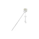 Silver Peony Tassel Hairpin