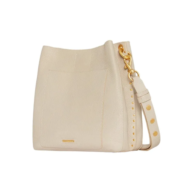 REBECCA MINKOFF Genuine Leather Shoulder Bag Crossbody Bag Women's Ecru-1