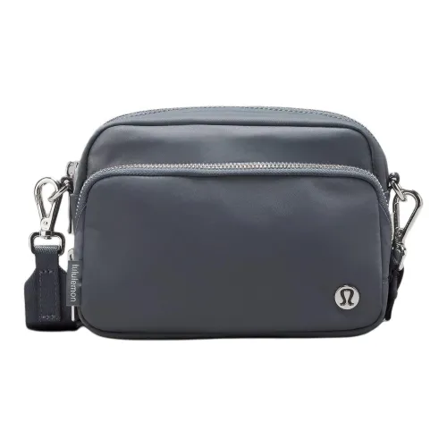 Lululemon Nylon Fabric Crossbody Bag Regular Unisex Oil Gray/Silver