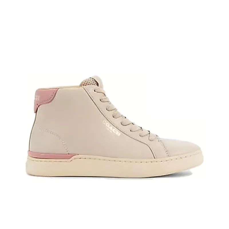 COACH High-Top Skateboard Shoes Women's Pink-4