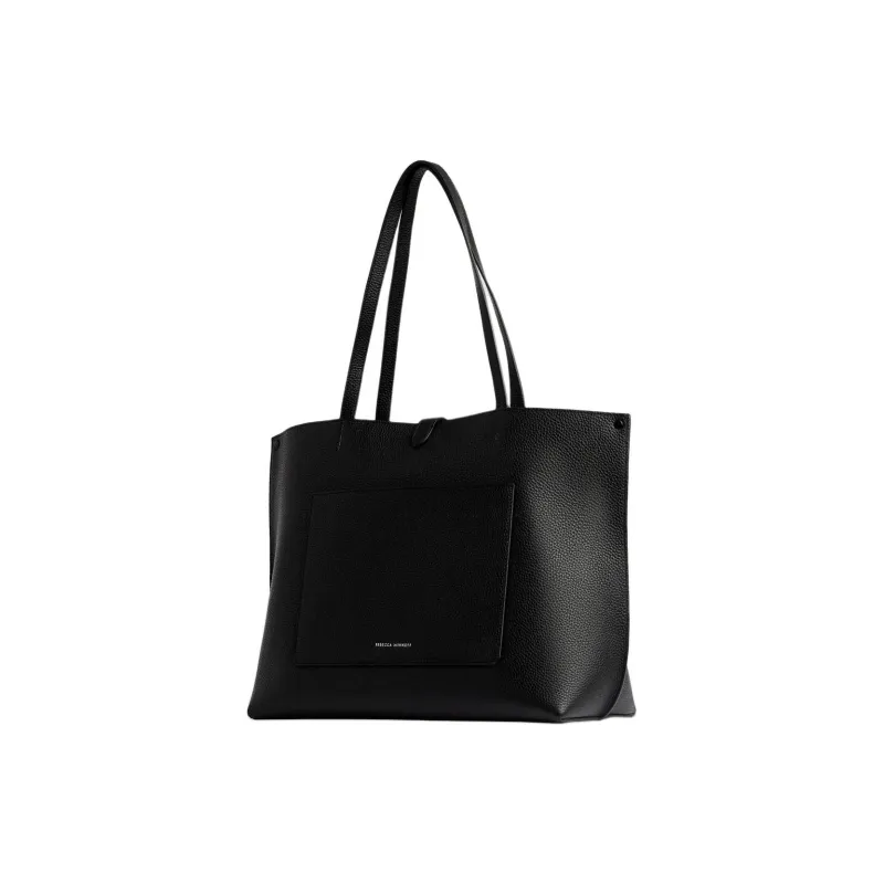 REBECCA MINKOFF Genuine Leather Tote Bag Shopping Bag Shoulder Bag Handbag Women's Black-1