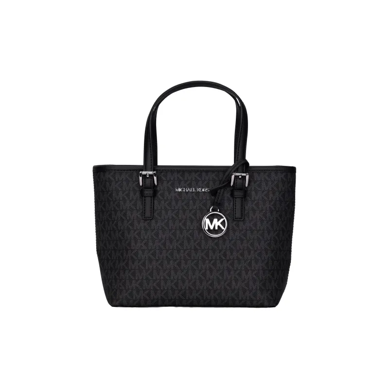 MICHAEL KORS Jet Set PVC Tote Bag, Shopping Bag, Handbag, Shoulder Bag, Crossbody Bag Mini Women's Black-1