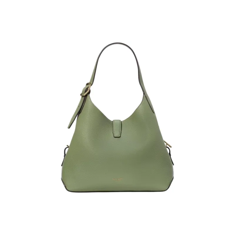 Kate Spade Pebbled Leather With Cow Leather Handbag, Shoulder Bag Medium Size Women's Green-2