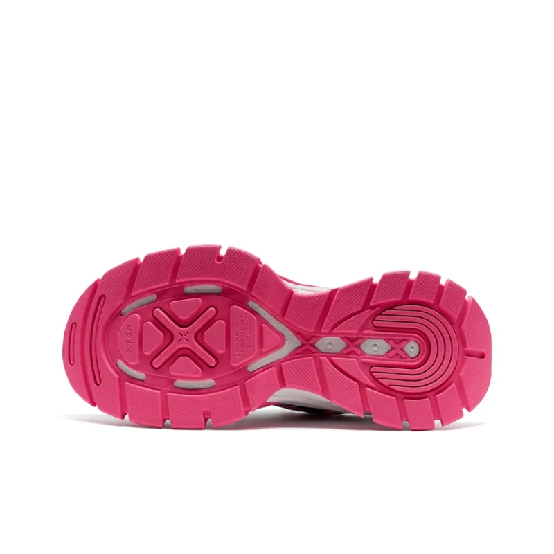 XTEP Basque Height Increasing Slip Resistant Low Top Casual Shoes Women's Playful Berry-4