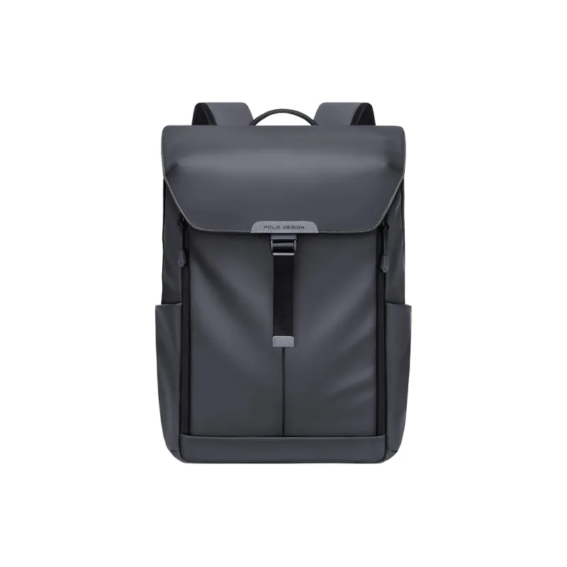POLO Fabric Backpack Large Size Men Obsidian Black/Mineral Gray-2