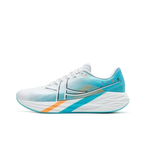 XTEP Speed 5.0 Running Shoes Women's Low-Top Classic White/Smart Blue/High Gloss Orange