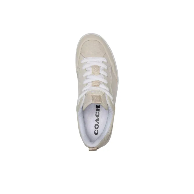 COACH Low Top Skateboard Shoes Men's Beige-3