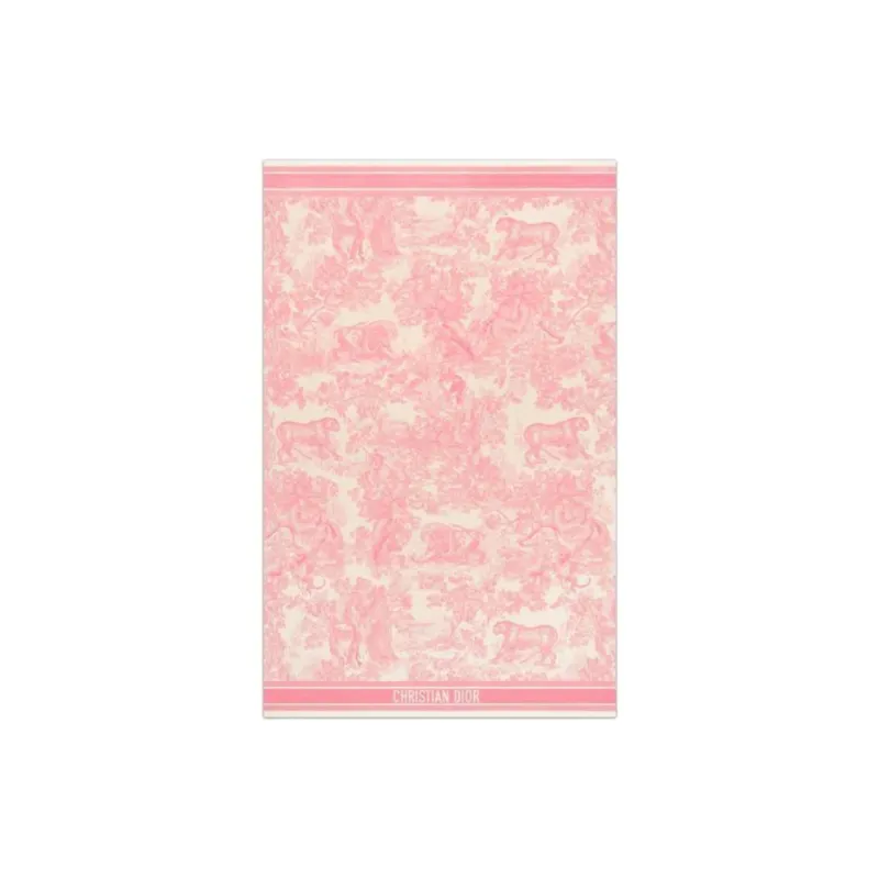 DIOR Cotton Knit Scarves Women's Pink-1