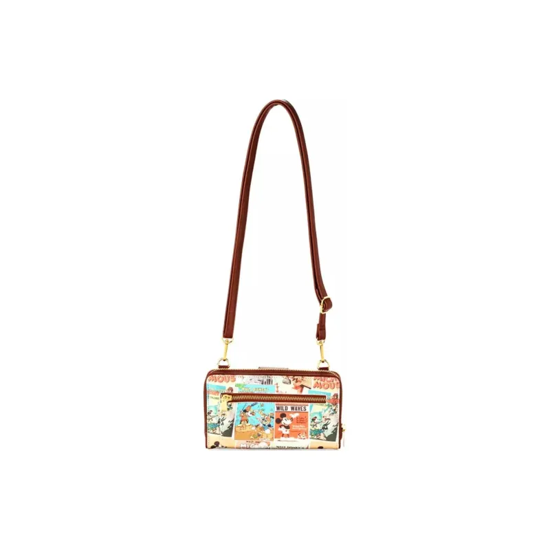Disney PU Polyurethane Shoulder Bag Crossbody Bag Wallet Unisex Brown-1