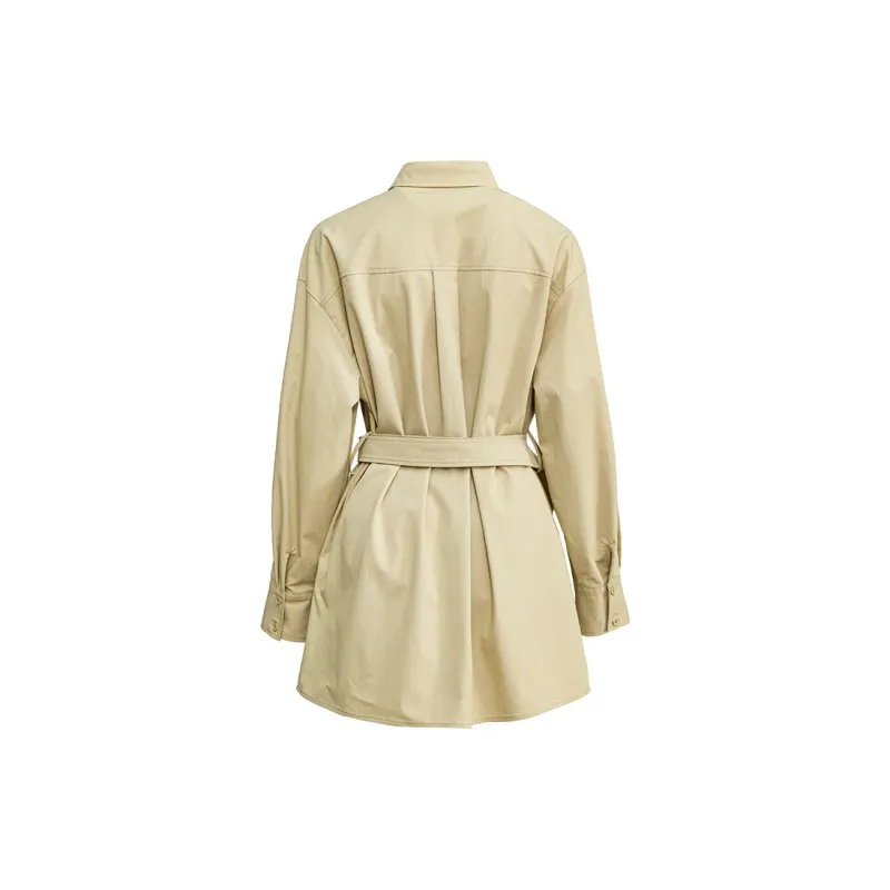 Eggka Long Sleeved Dress Women's Khaki-1