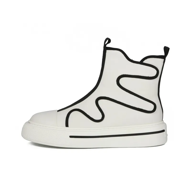 Thai Points Wear-Resistant Breathable Height Increasing High-Top Skateboard Shoes Men-5