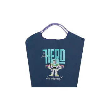 Disney Toy Story Series Nylon Versatile Lightweight Commute Storage Bag Shopping Bag Medium Size Unisex Dark Blue