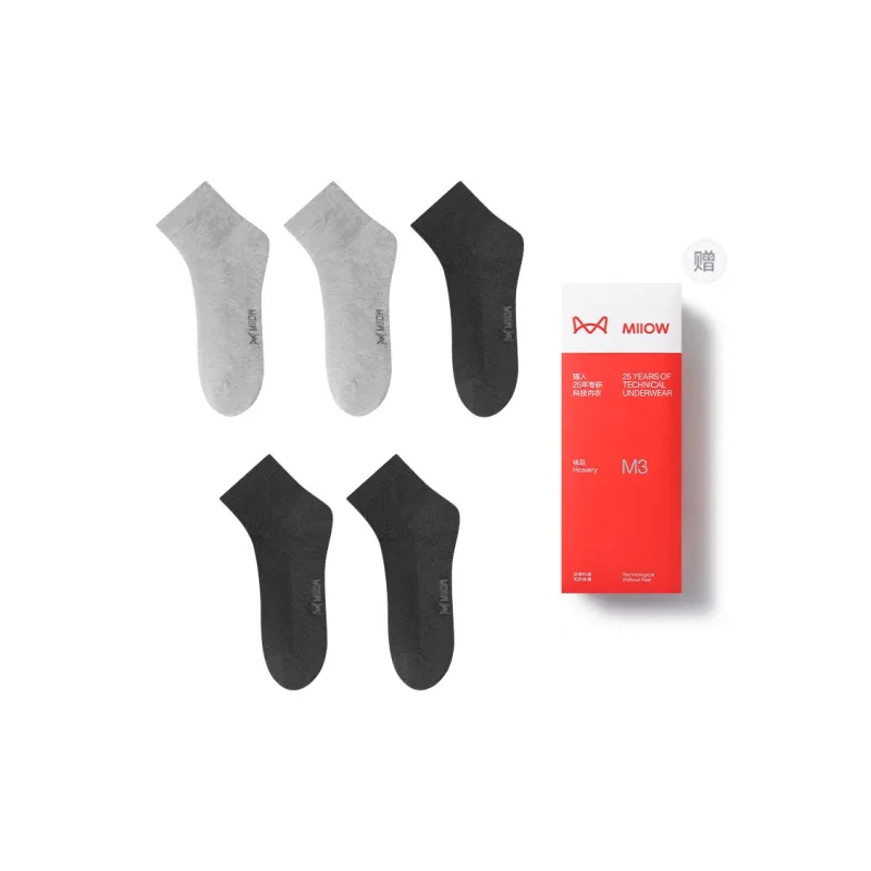 MIIOW Mid Calf Socks Men's 5 Pack Gift Box Set-9