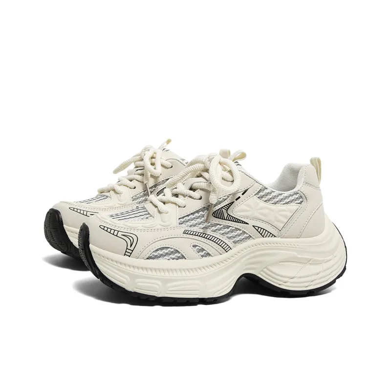 HUANQIU Breathable Support Height Increasing Chunky Sneakers Women's-2