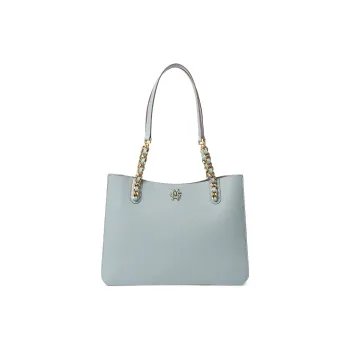 Montagut Cow Leather Tote Bag, Shoulder Bag Regular Women's Light Blue