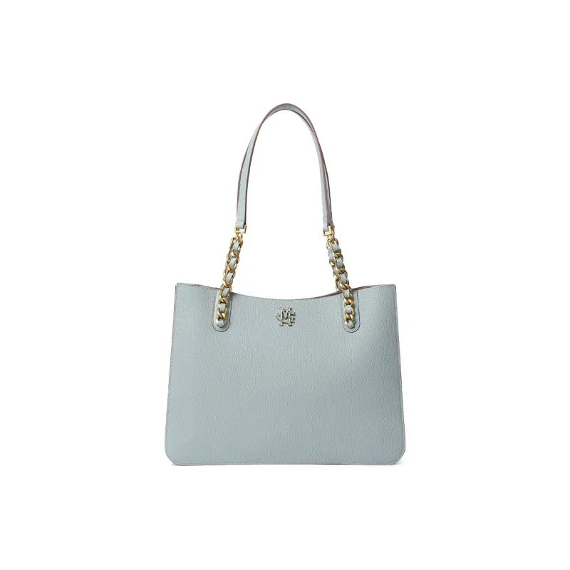 Montagut Cow Leather Tote Bag, Shoulder Bag Regular Women's Light Blue-0