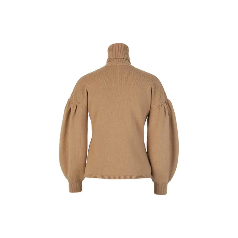 MaxMara Straight Hem Balloon Sleeved Jumper-1