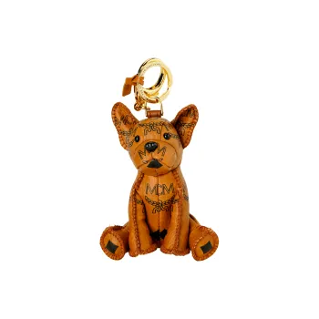 MCM Artificial Leather Charm Keychains Unisex