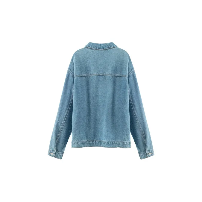 NO ONE ELSE Denim Jacket Unisex Denim Blue-1