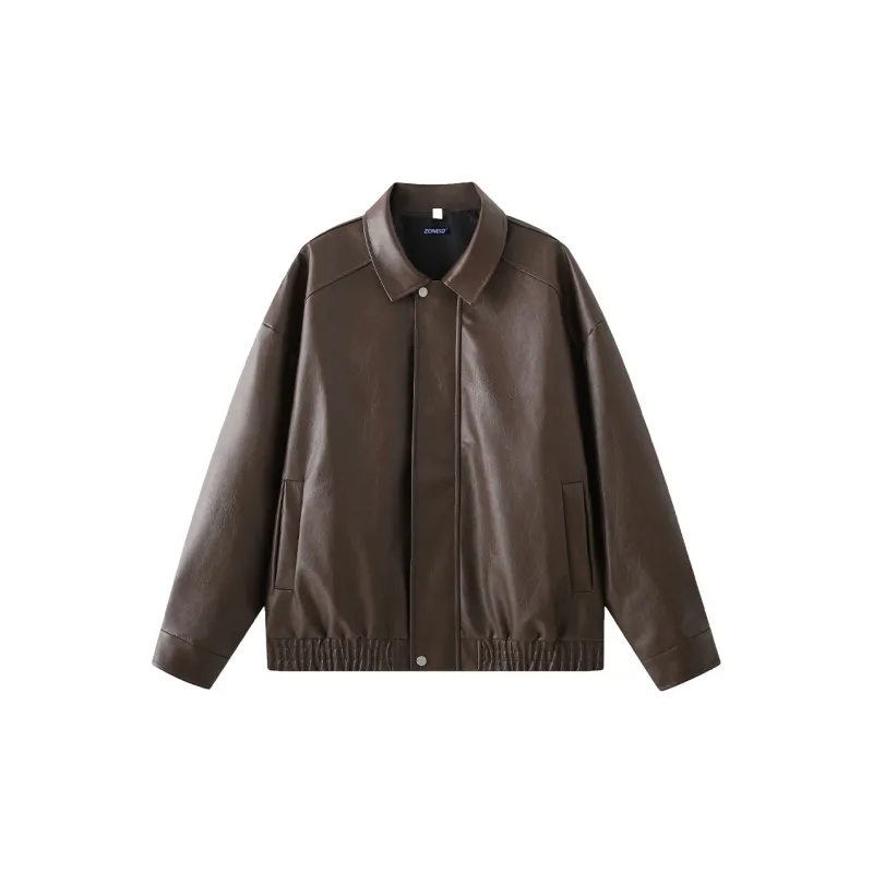 ZONEiD Leather Jackets Unisex-29