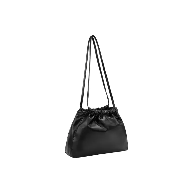 CALVIN KLEIN Synthetic Leather Shoulder Bag Medium Size Women's Space Black-2