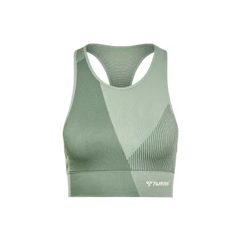 Hummel x UNITE HmlMT SEAMLESS SPORTS TOP Bra Women's Green