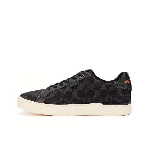 COACH Lowline Skateboard Shoes Men Low-Top Black