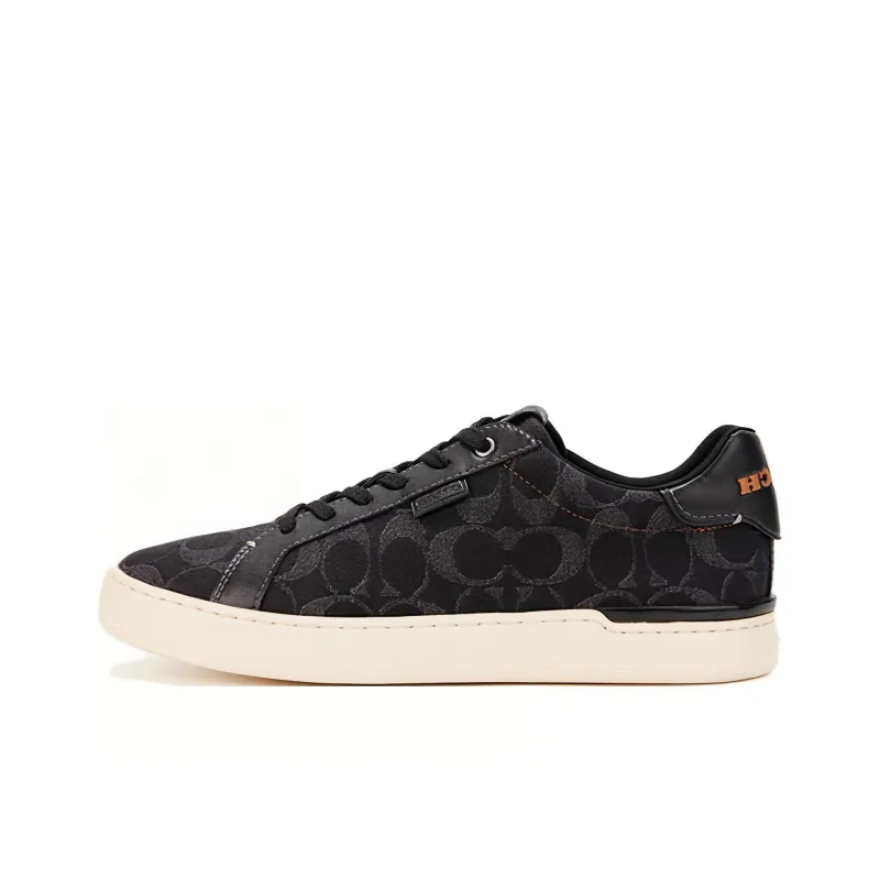 COACH Lowline Low Top Skateboard Shoes Men's Black-0