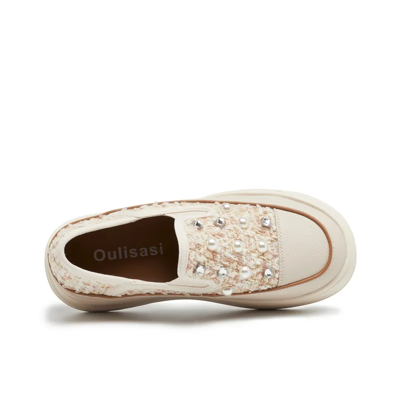 OULISASI Wear Resistant Low Top Casual Shoes Women's-2