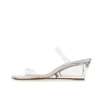 Stuart Weitzman/SW Slip Resistant Slide Slippers Women's Clear White